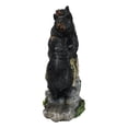 thumbnail image 3 of Forest Teamwork Black Bears And Cub Family Crossing Tree Log Bridge Figurine, 3 of 10