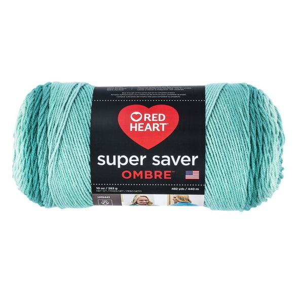 Red Heart® Super Saver® Ombre™ Yarn, Acrylic #4 Medium, 10oz/283g, 482 Yards