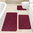 thumbnail image 5 of ABPWLY Home 3-Piece Bathroom Rug Set Non-Slip Absorbent Soft Toilet Mat for Floor Machine Washable Room Decor, 5 of 7