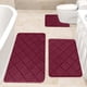 thumbnail image 4 of Juego de 3 alfombrillas de baño de espuma con agarre antideslizante, suaves, absorbentes y de secado rápido para mayor seguridad y comodidad en el suelo. Lavables a máquina. Gris oscuro., 4 of 7