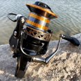 thumbnail image 3 of BIQIANWO High-Power Spinning Fishing Reel 9000/10000/12000 Series - Long Cast, 44-66lb Drag, CNC Metal Handle, Aluminum Alloy Body, Black, 3 of 8