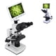 thumbnail image 1 of Microscopio trinocular compuesto ANGGREK Aumento de 40X a 1600X Plataforma mecánica escenario Oculares de Campo Plano WF10 y WF16X para Laboratorio digital, 1 of 7