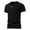 Black, variant on Men's Two V Neck Solid Color Short Sleeve T-Shirt - Casual Sports Top, Polyester, Unisex Fashion Design, All Seasons