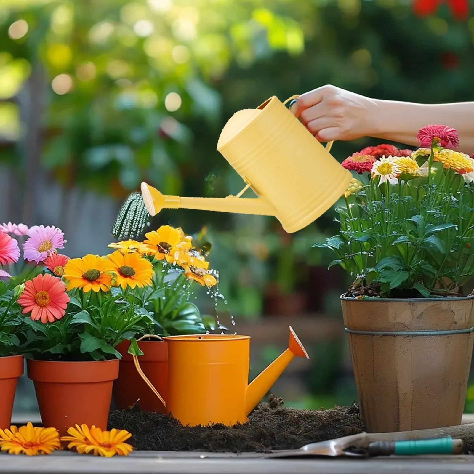Eqslft Thickened Garden Watering Can with Long Spout, 2L Household Watering Pot for Outdoor and Indoor Flowers for Gardening and Vegetable Care
