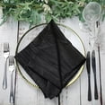 thumbnail image 4 of Balsa Circle 5 Pieces 20" x 20" Black Crinkle Accordion Taffeta Table Napkins, 4 of 8