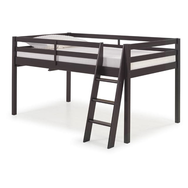 Alaterre Furniture Roxy Twin Wood Junior Loft Bed in Espresso