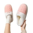 thumbnail image 7 of Cloud Like Slippers with Soft Plush Sole and Cozy House Shoes, Lightweight Indoor Footwear and Comfortable Slippers for Women Men in Fall 6 Pink, 7 of 7