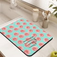 thumbnail image 2 of Orange Dish Drying Mat 18x24in, Cute Sweet Fresh Summer Fruit Cartoon Orange Lover Absorbent Kitchen Mat, 2 of 4