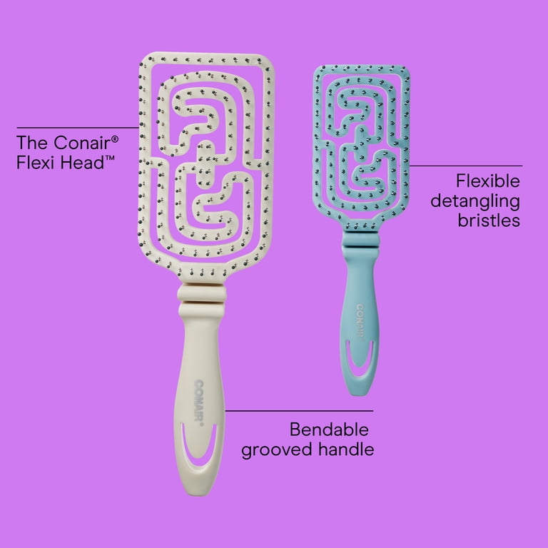 Conair Flexi Head Detangling Brush Set, 2-Count photo 2