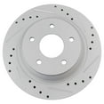 thumbnail image 2 of TRQ Front Performance Brake Rotors Set Vented Premium G-Coated Cross Drilled & Slotted Fits Select 1988-1996 Chevrolet Corvette, 2 of 5