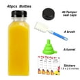 thumbnail image 3 of Botellas de plástico para jugo Moretoes 350 ml con tapas, 40 unidades, transparentes, 3 of 6