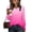 01 Watermelon Red, variant on YueHuiYing Ladies' Fashion Gradient Color Base T-shirt Round Neck Long Sleeve Loose Tshirts Fall Clothes