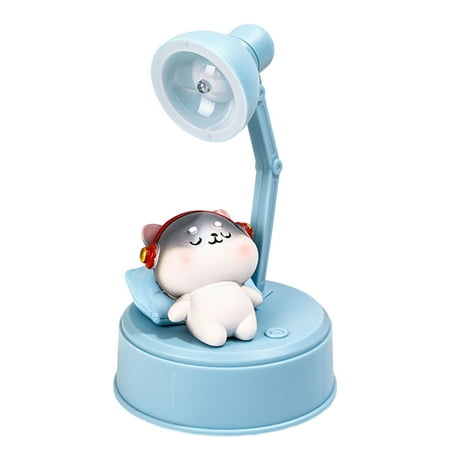

Juhai Cartoon Night Light Adorable Appearance Battery Operated Soft Lighting Eye Protection Flicker-Free Decorative Resin Baby Girl LED Night Lamp Desktop Decoration Home Supplies
