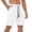 AB153 White1, variant on Gym Shorts For Men Solid Color Elastic Waist Straight Leg Shorty Leisure Lightweight Mens Workout Shorts White2 Size S