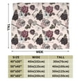 thumbnail image 3 of Kll Fleece Blanket Plush Throw Blanket Retro Red Black Roses,Soft Fuzzy Cozy Flannel Blanket For Couch Sofa Bed.(60"X50"), 3 of 9