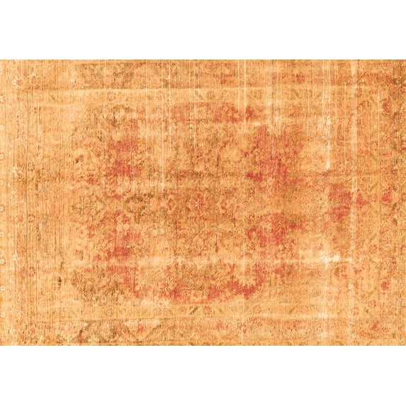 Ahgly Company Indoor Rectangle Persian Orange Traditional Area Rugs, 6' x 9'