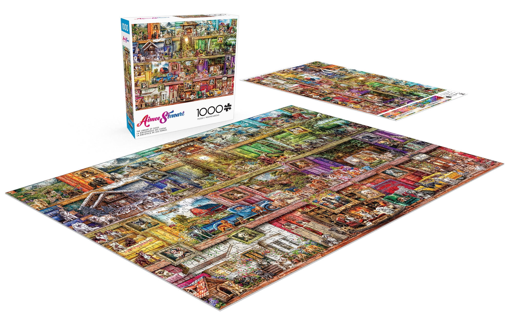 Buffalo Games 1000-Piece Aimee Stewart The Library of Dogs Adult Interlocking Jigsaw Puzzle