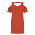 thumbnail image 6 of Disamer Sundresses for Women Beach Vacation 2026 Spring Cover Ups Short Sleeve T Shirt Dress Cold Shoulder Summer Dresses, 6 of 6