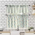thumbnail image 3 of Mid Century Vintage Valances Set for Kitchen, Abstract Geometric Mid Century Atomic Modern Retro Home Decor Rod Pocket Window Drapes for Living Room Dining Room Office 52x18 Inch + 27x36 Inch X 2, 3 of 4