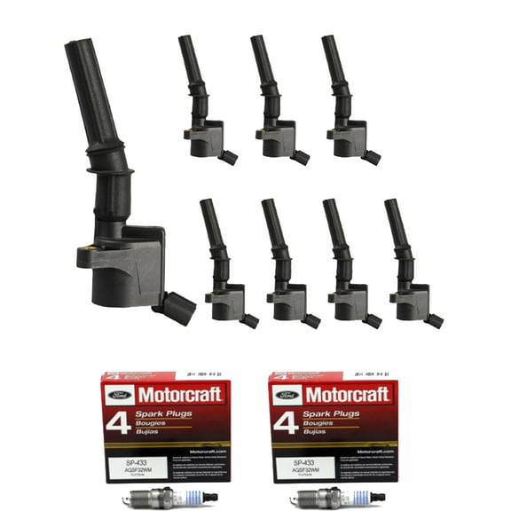 Set of 8 ISA Ignition Coil and 8 Motorcraft Spark Plug Compatible with 1999 2001 2003 2004 Ford Mustang GT 2-Door 4.6L V8 FD503 SP433