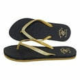 thumbnail image 2 of Beverly Hills Polo Club Sizzle Adult Women's Glitter Sparkle Flip Flop Sandal Thong (Size 6 Gold), 2 of 3