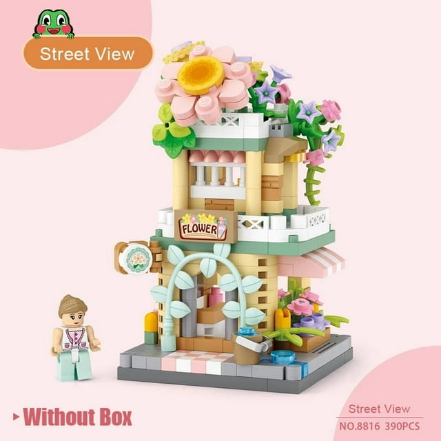 Mini Blocs Jouet pour Enfants Magasin de Rue Micro Particules Scène de Rue Miniature Tendance Haute Difficulté 8816 avec Boîte