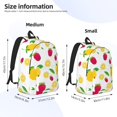 thumbnail image 2 of Disketp Strawberry and Lemon print Canvas Backpack Lightweight Travel Daypack Student Rucksack Laptop Backpack-Small, 2 of 5