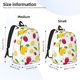 thumbnail image 2 of Disketp Strawberry and Lemon print Canvas Backpack Lightweight Travel Daypack Student Rucksack Laptop Backpack-, 2 of 5