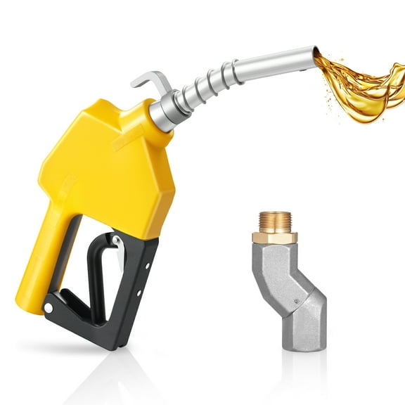 VEVOR 3/4-Inch NPT Automatic Fuel Nozzle with Swivel, Max Flow Rate 11.8 GPM, Auto Shut Off Diesel Gas Pump Nozzle with 3-Speed Trigger Lock & 0.78 in (OD=20 mm) Spout for Gasoline, Diesel, Kerosene