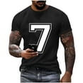 thumbnail image 2 of PNTUTB Fashion Men's Number 7 Print Classic Crew Neck Pullover Short Sleeve Casual Comfortable T-shirts, 2 of 6