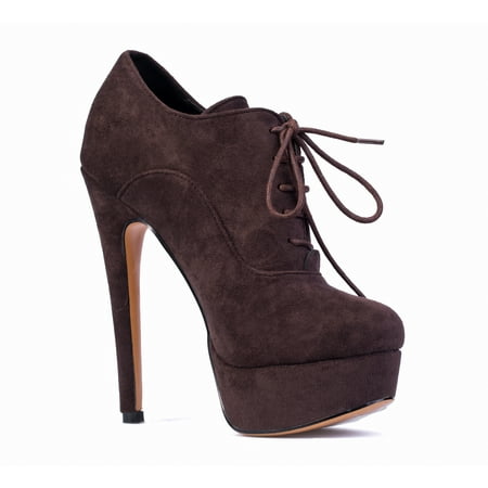 

Women‘s Trendy & lace ankle boots featuring 6” Stiletto High Heels & 1.5” Platform. Handmade to perfection. Size 10