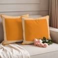 thumbnail image 3 of Pack of 2 Outdoor Pillow Covers 18x18 Inch Waterproof Orange Greek Key Throw Pillow Covers,Decorative Couch Pillow Shams Protectors White Greece Ancient Farmhouse Geo Patio Pillowcases Cushion Covers, 3 of 8