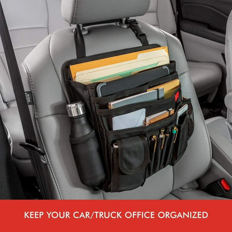 Lusso Gear Car Front Seat Organizer  Fits Any Car/Truck - Storage for  Laptop/iPad/Office Supplies & More - Strong & Durable - Mobile/Car Office  Organizer - Also for Law Enforcement/Police/Patrol Bag 