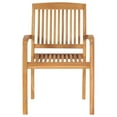 thumbnail image 6 of vidaXL 2x Solid Teak Wood Garden Chairs with Cushions Seating Multi Colors, 6 of 12