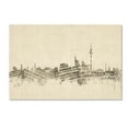 thumbnail image 2 of Trademark Fine Art "Berlin Germany Skyline Sheet Music" Canvas Art by Michael Tompsett, 2 of 4