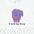 thumbnail image 4 of Inktastic I Love My Sissy Elephant Purple Pink Girls Baby Dress, 4 of 5