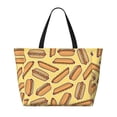 thumbnail image 2 of Xecao Hot Dogs for versatile beach bag for women includes zipper pockets and waterproof material, ideal for vacations and adventures., 2 of 7