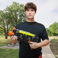 thumbnail image 4 of YTSWELE Pistolet Blaster avec Lunettes de Protection avec Piston à Ressort et 100 Tirs pour Garçons et Filles jusqu'à 110 FPS Compatible avec Fléchettes Nerf Hyper Rounds, Recharge Facile, Supporte jusqu'à 50 Rou, 4 of 8