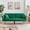 Green, variant on Convertible Futon Sofa Bed,Velvet Upholstered Nailhead Loveseat Sofa with Two Pillows,Modern Sleeper Couch Bed for Living Room,Bedroom,Green