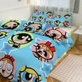 thumbnail image 6 of The Powerpuff Girls 3 Pieces Bedding Set 3D Printed Lightweight Bed Quilt Set Comforter Cover Set for Girls Kids Teens, 1 Quilt Cover 2 Pillowcases 79"x90", 6 of 8