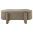 thumbnail image 4 of Bouclair Taupe Fabric Ottoman with Storage, 4 of 5