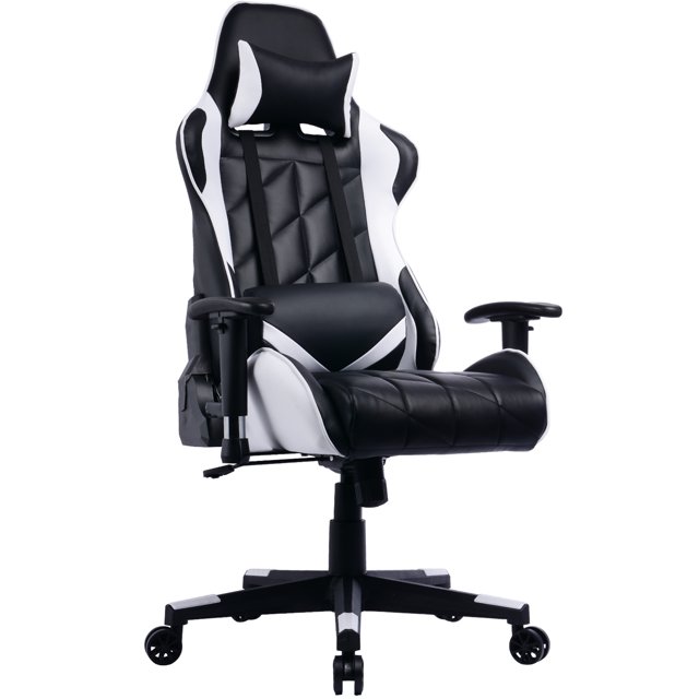 PRISP Gaming Chair with Reclining Backrest, Racing Style High Back Office Chair - Chaise Gamer