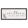 thumbnail image 2 of Stupell Industries Louisiana Southern State As All Get Out Slang Typography Painting Gray Framed Art Print Wall Art, 10 x 24, 2 of 5