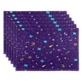 thumbnail image 2 of Purple Stars Pattern Reversible Placemat Non Slip Coffee Mat 18x12 Inch for Dining, Kitchen, Coffee, 2 of 9