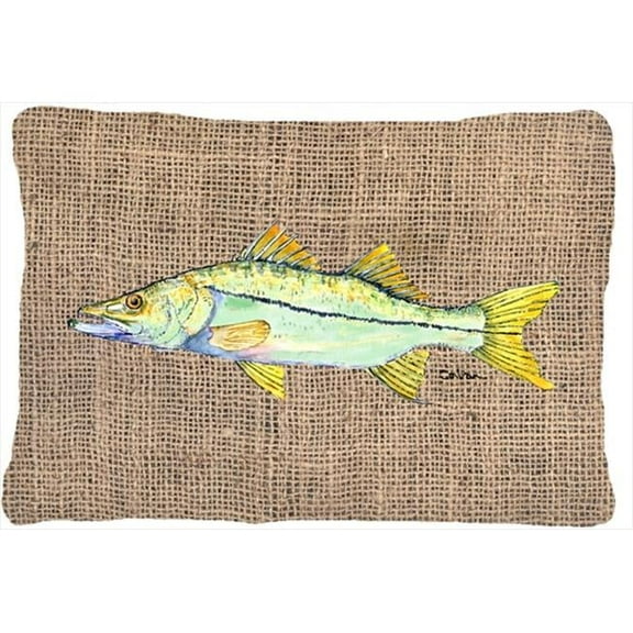Fish - Snook Indoor & Outdoor Decorative Fabric Pillow - 12 x 16 in.