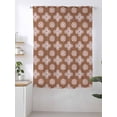 thumbnail image 2 of Sheer Curtains 63 Inch Length, Brown Floral Semi Sheer Curtains Light Filtering Window Treatment, Spring Flowers Modern Abstract Art Farmhouse Privacy Voile Drapes for Living Room Bedroom 52x63 Inch, 2 of 7