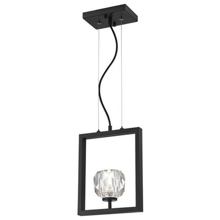 

LED Pendant with Crystal Glass - Matte Brushed Gun Metal
