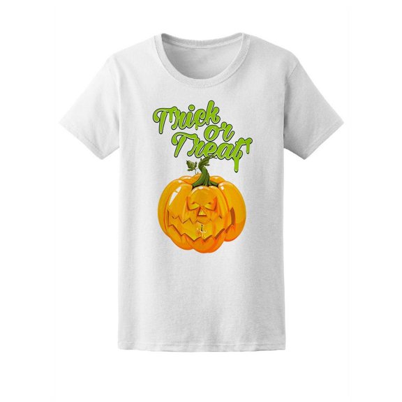 Trick Or Treat Scary Pumpkin Tee Women's -Image by Shutterstock