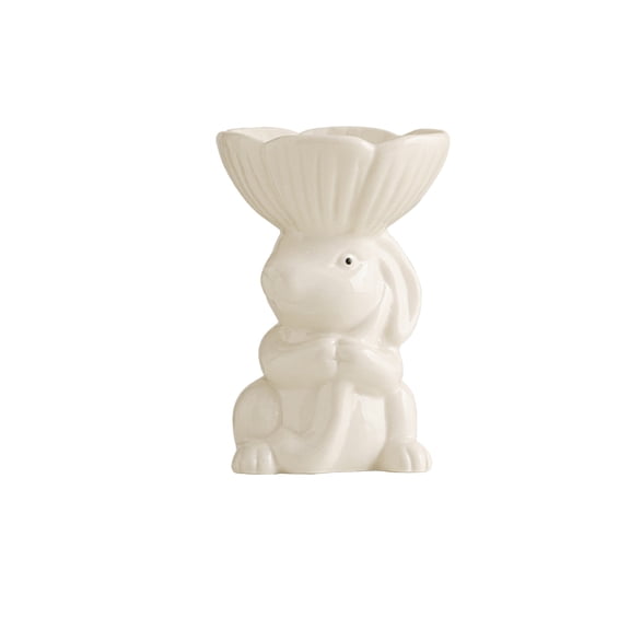 Easter Ceramic Bunny Dessert Plate, 5.1x3.4" Whimsical Serving Dish & Decorative Tray for Spring & Easter Party Celebration Use