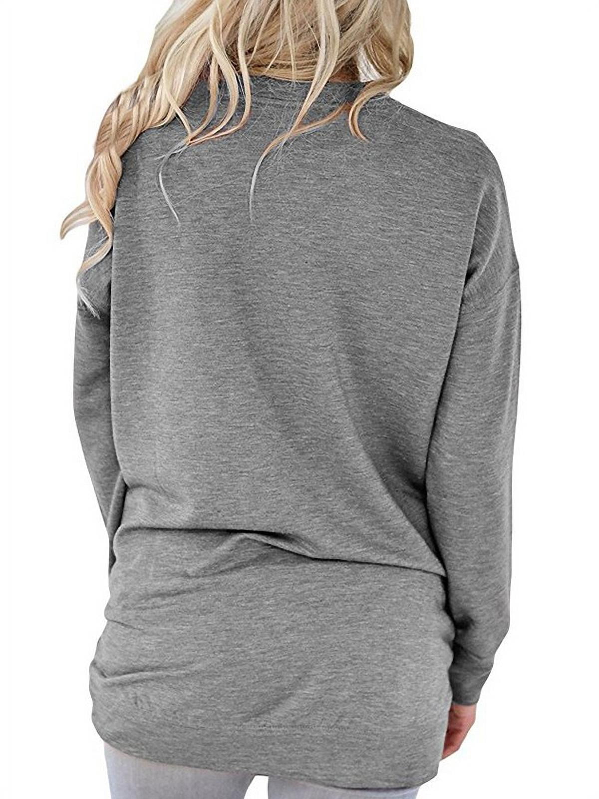 YESOT Hoodie Sweatshirt for Womens Long Sleeve Daily Hooded Pullover Pure Color Tops Blouse with Pocket 